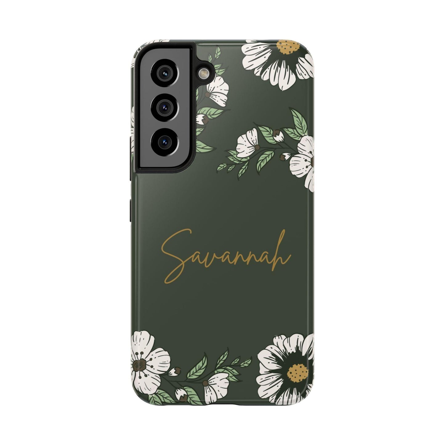 Personalized Floral Phone Case for iPhone and Samsung with Custom Name - Joyful Moments Market