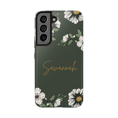 Personalized Floral Phone Case for iPhone and Samsung with Custom Name - Joyful Moments Market