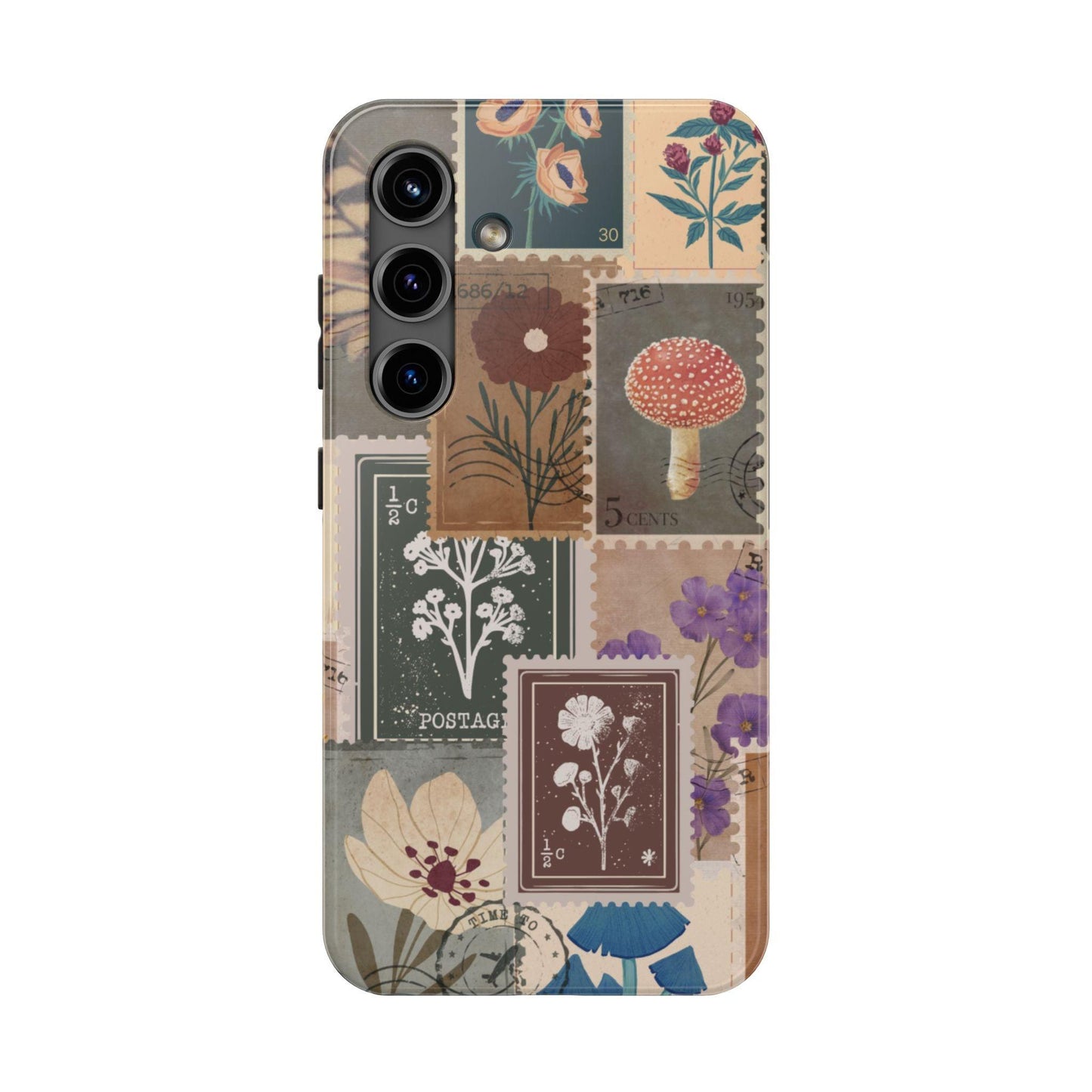 Antique Stamp Collage Phone Case | Vintage Travel Design for iPhone & Samsung - Joyful Moments Market