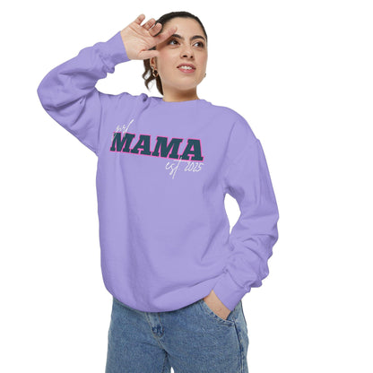 Customizable Comfort Colors Girl Mama Sweatshirt | Personalized Gift for Moms - Joyful Moments Market