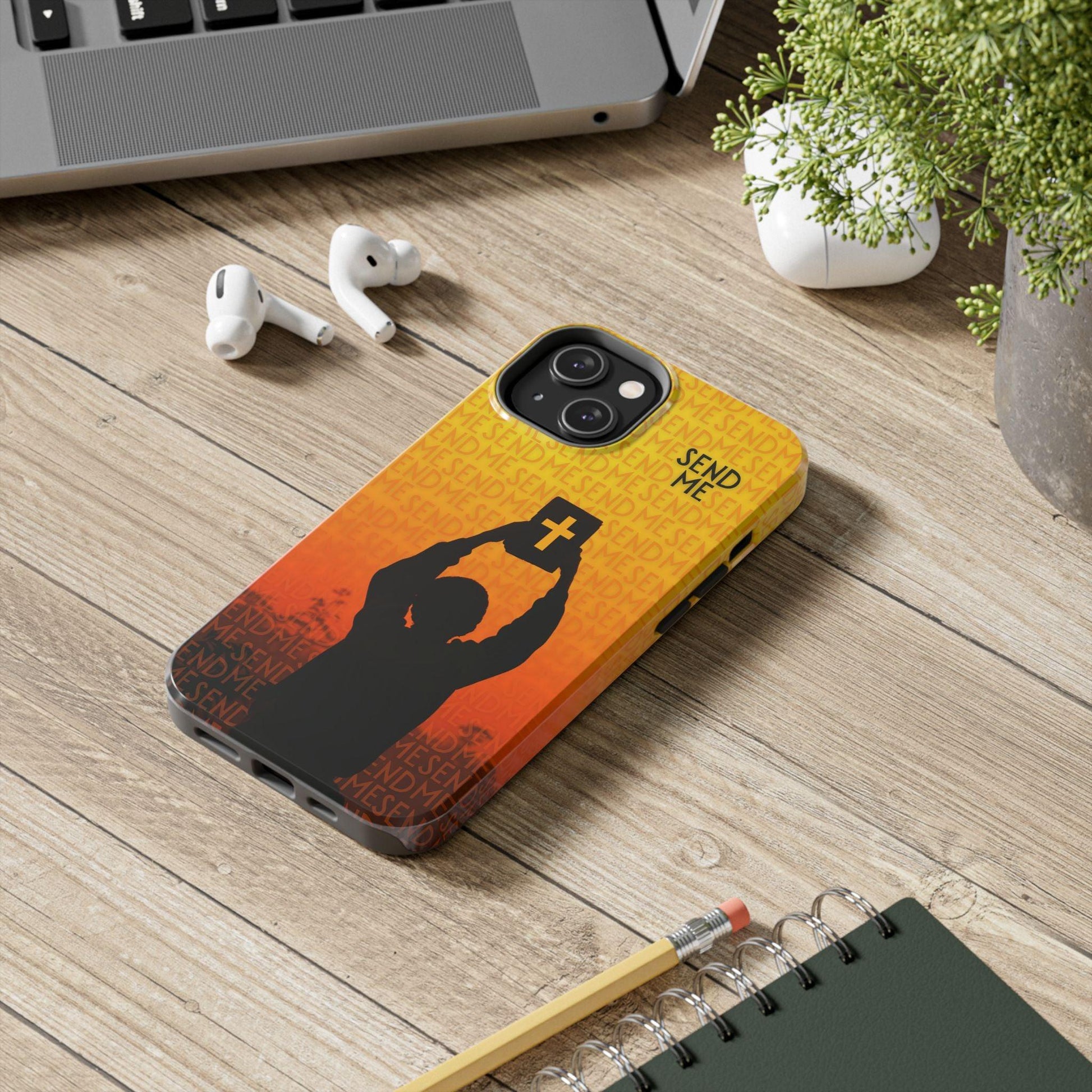 Send Me - Missionary Theme Phone Case with Sunset Gradient Background - Joyful Moments Market