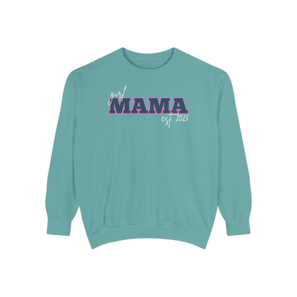 Customizable Comfort Colors Girl Mama Sweatshirt | Personalized Gift for Moms - Joyful Moments Market