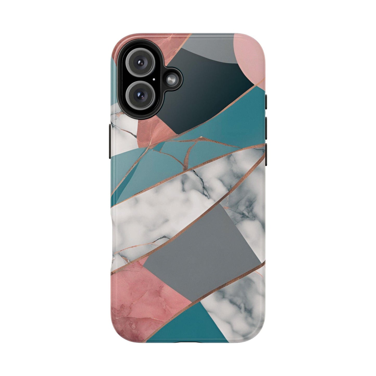 Marble Teal & Pink Phone Case | Funky Modern Design for iPhone & Samsung - Joyful Moments Market