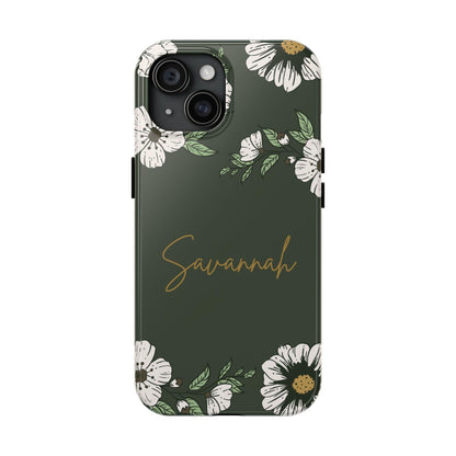 Personalized Floral Phone Case for iPhone and Samsung with Custom Name - Joyful Moments Market