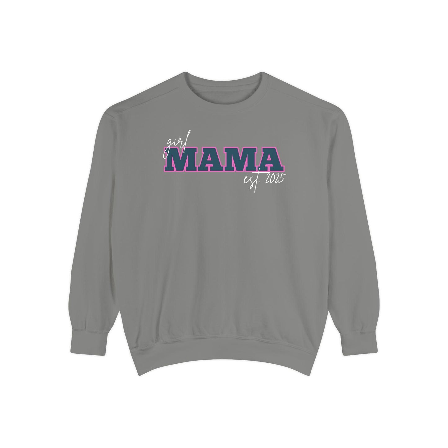 Customizable Comfort Colors Girl Mama Sweatshirt | Personalized Gift for Moms - Joyful Moments Market