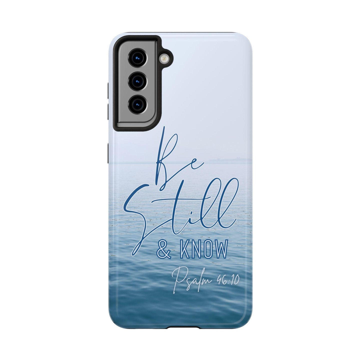 Tranquil Phone Case with Still Waters, 'Be Still and Know' Quote, Psalm 46:10 - Joyful Moments Market