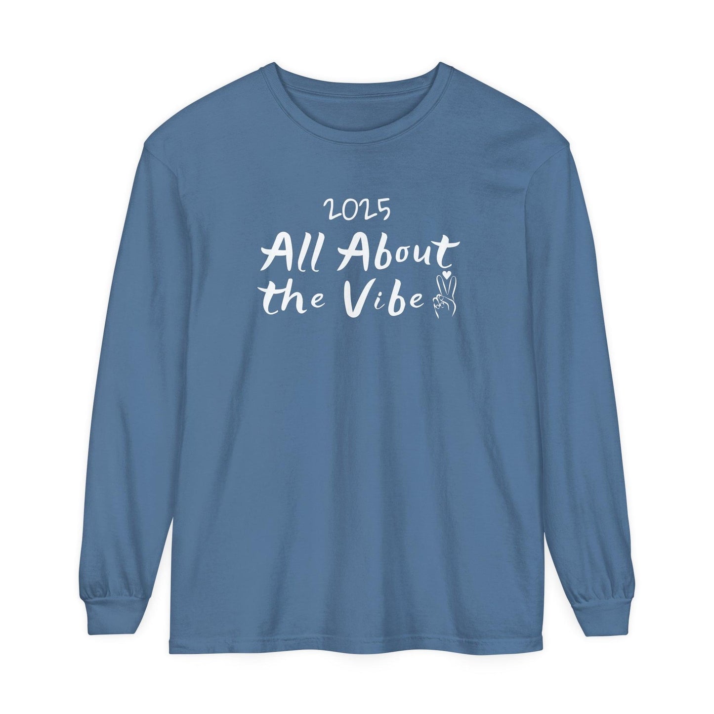 Comfort Colors Long Sleeve T-Shirt | Soft Garment-Dyed Cotton | Spread Peace, Love, and Good Vibes in Style for 2025 - Joyful Moments Market