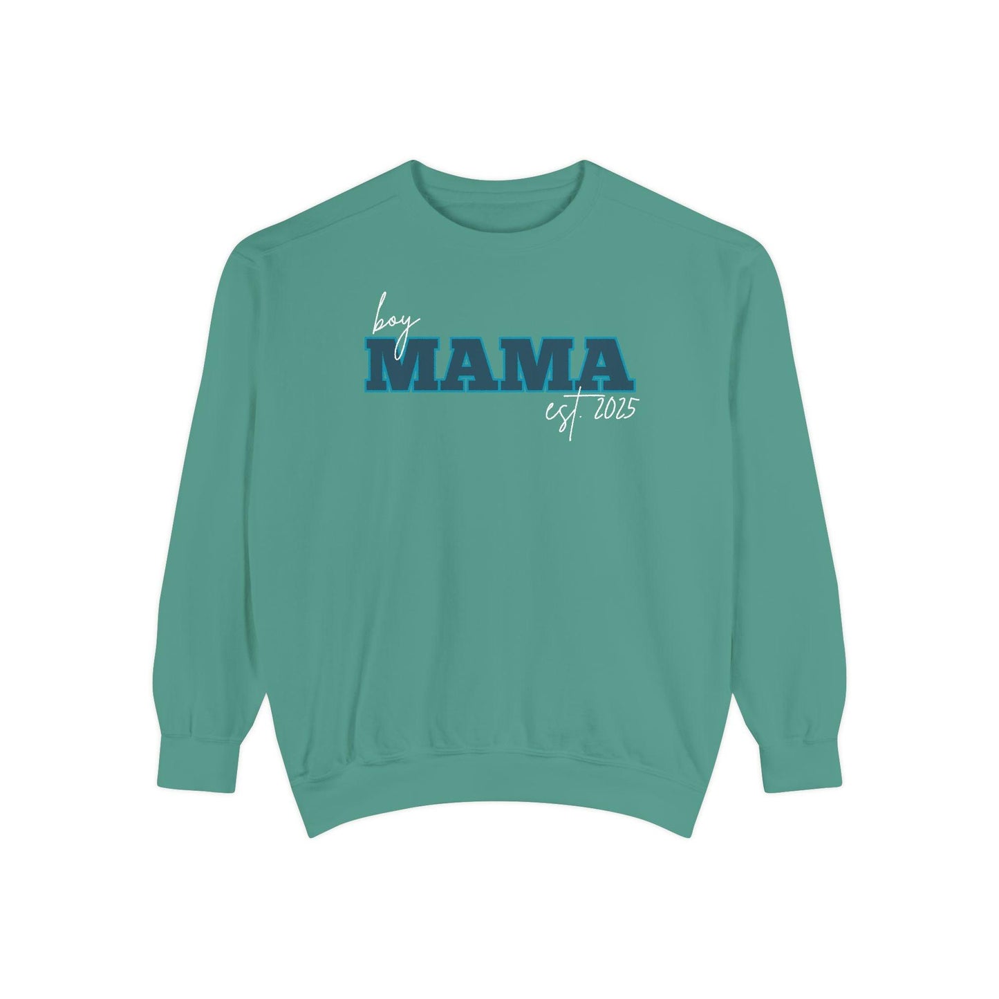 Customizable Comfort Colors Boy Mama Sweatshirt | Personalized Gift for Moms - Joyful Moments Market