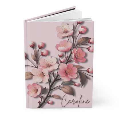 Personalized Light Pink Floral Journal | Elegant Hardcover with Custom Name - Joyful Moments Market