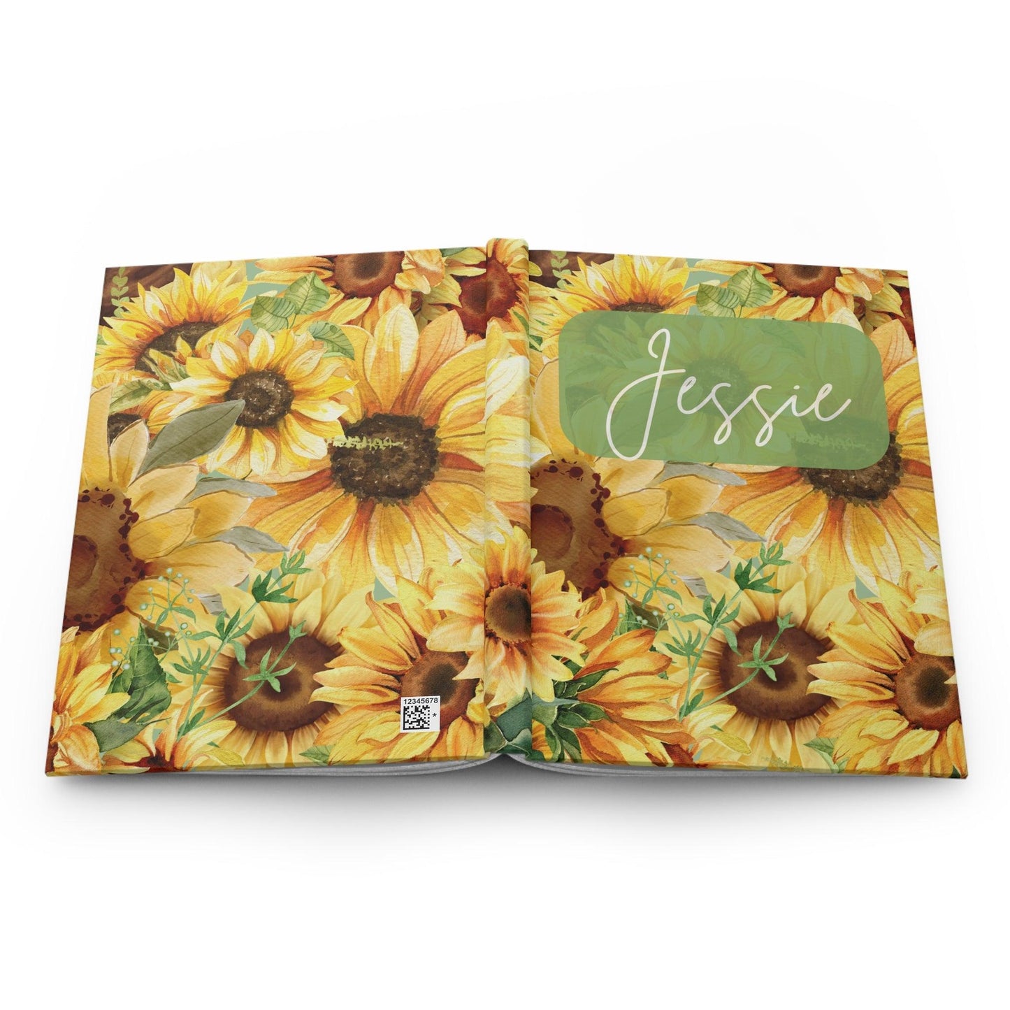 Personalized Sunflower Journal | Vibrant Watercolor Hardcover Notebook - Joyful Moments Market