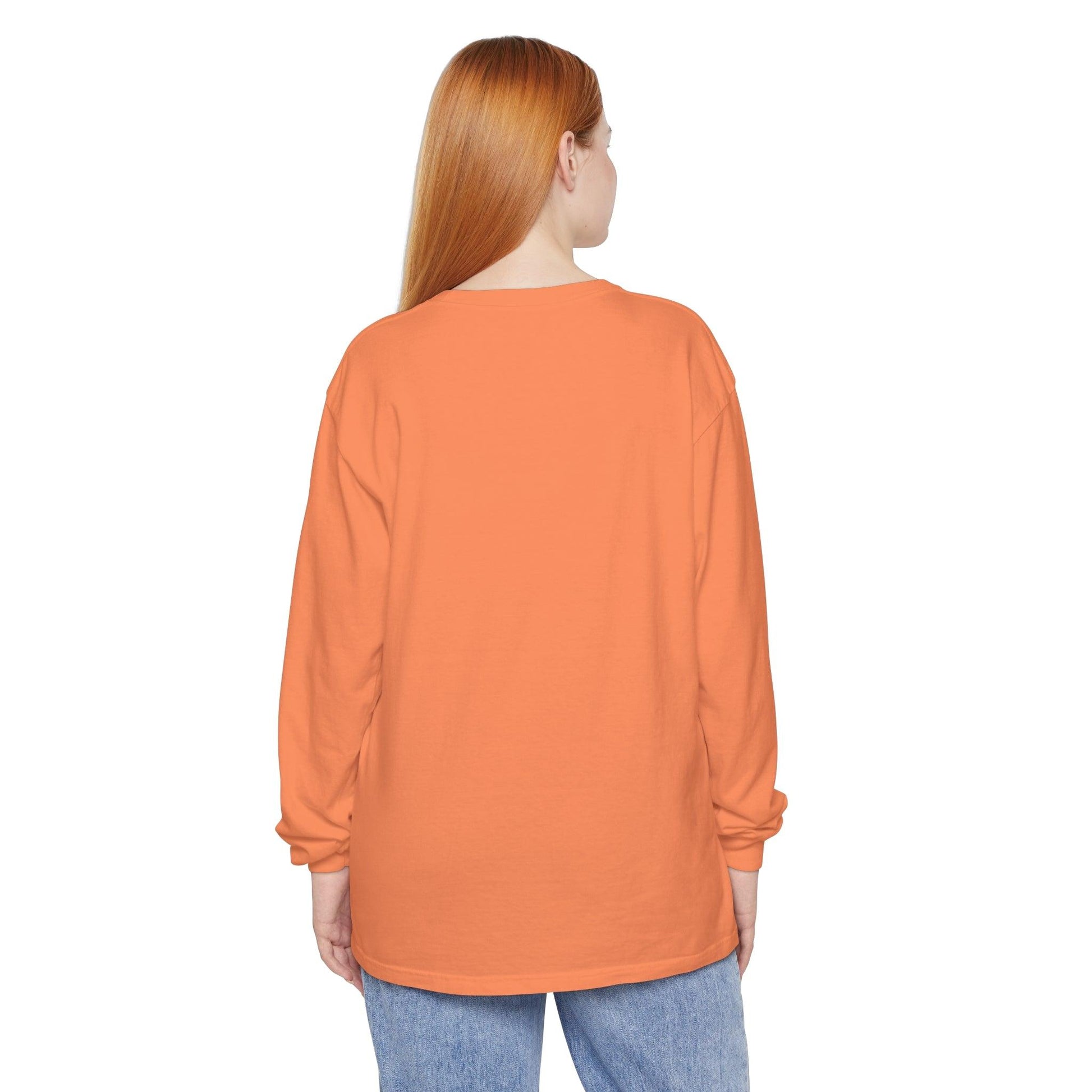 Comfort Colors Long Sleeve T-Shirt | Soft Garment-Dyed Cotton with Calming Sunrise Design - Joyful Moments Market