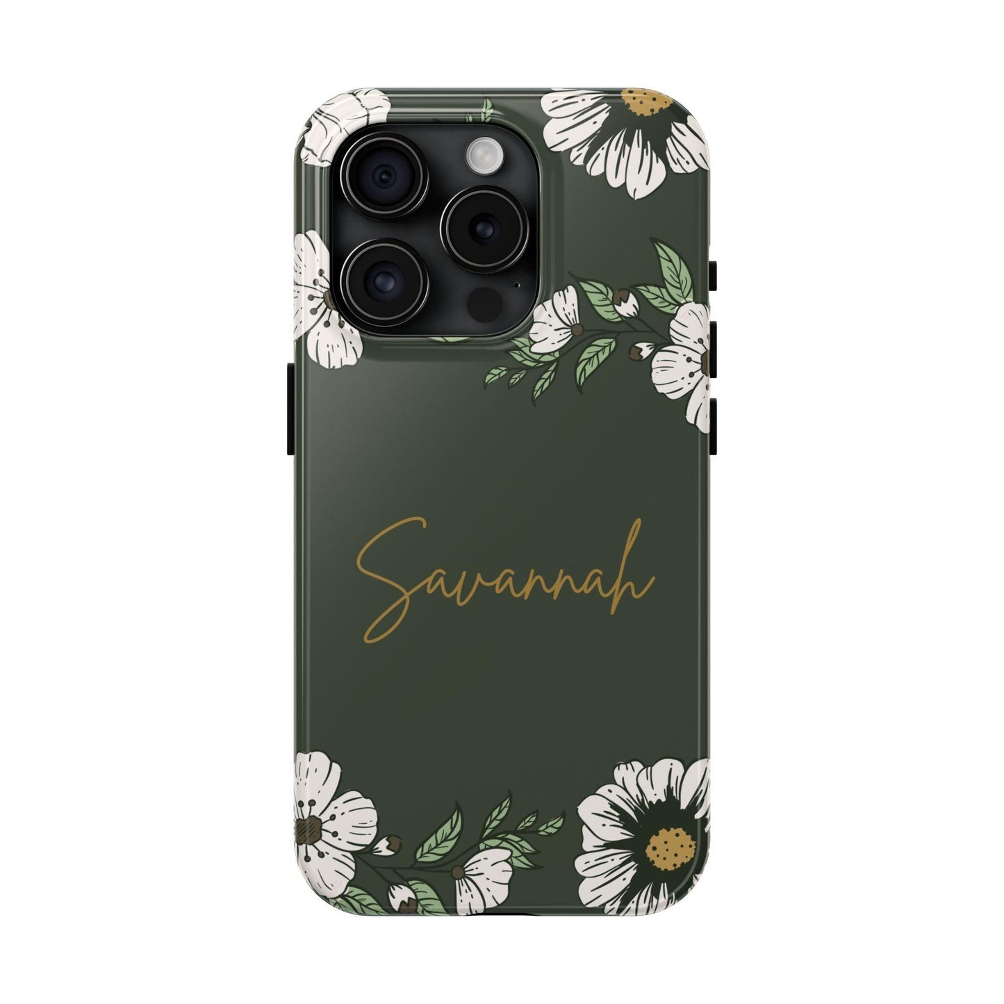 Personalized Floral Phone Case for iPhone and Samsung with Custom Name - Joyful Moments Market