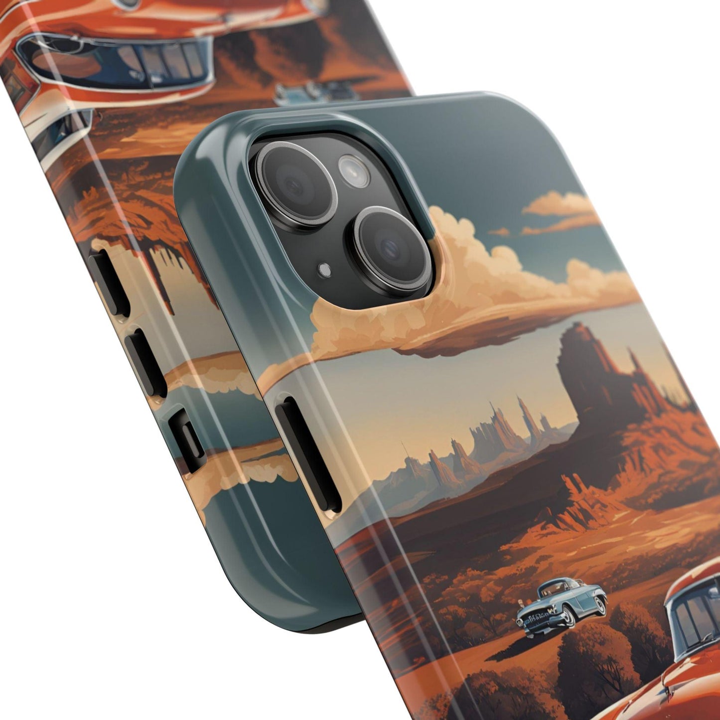 Retro Desert Car Phone Case | Route 66 Vibes for iPhone & Samsung - Joyful Moments Market