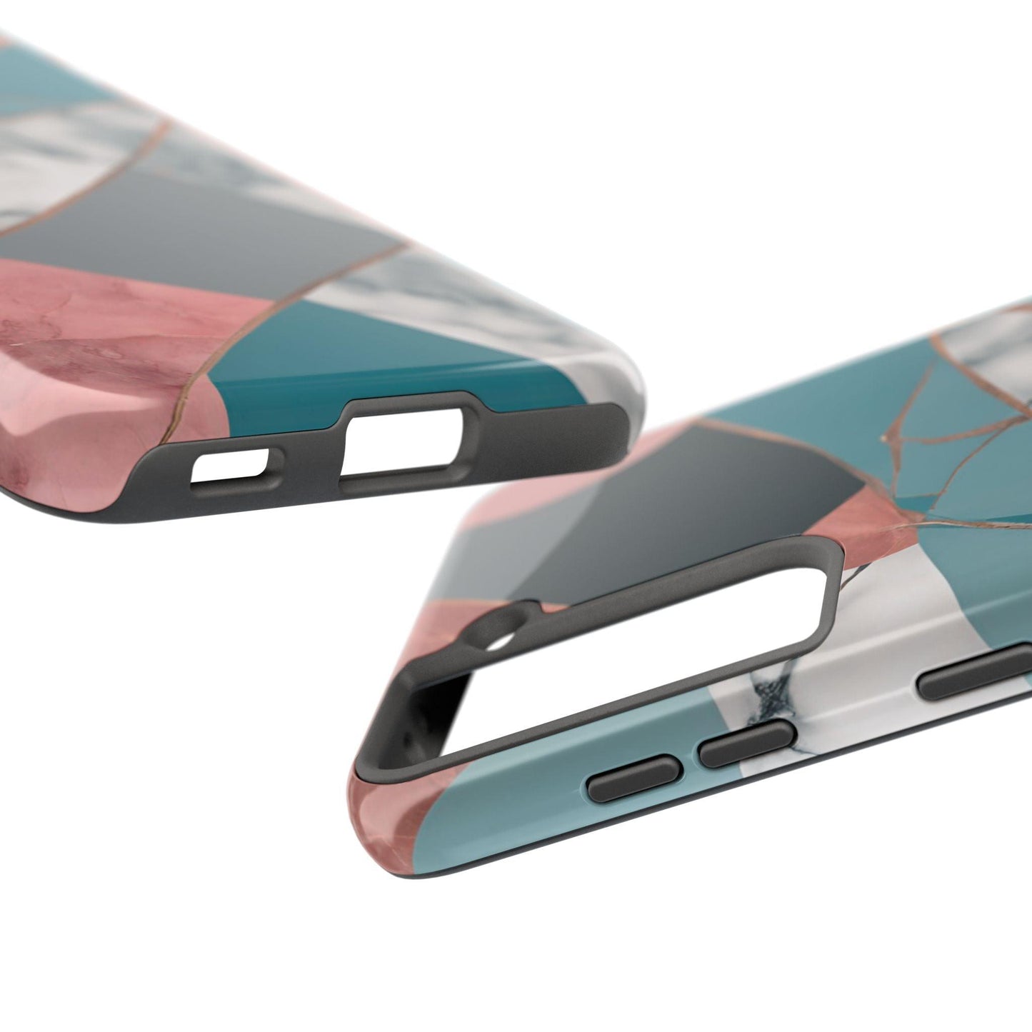 Marble Teal & Pink Phone Case | Funky Modern Design for iPhone & Samsung - Joyful Moments Market