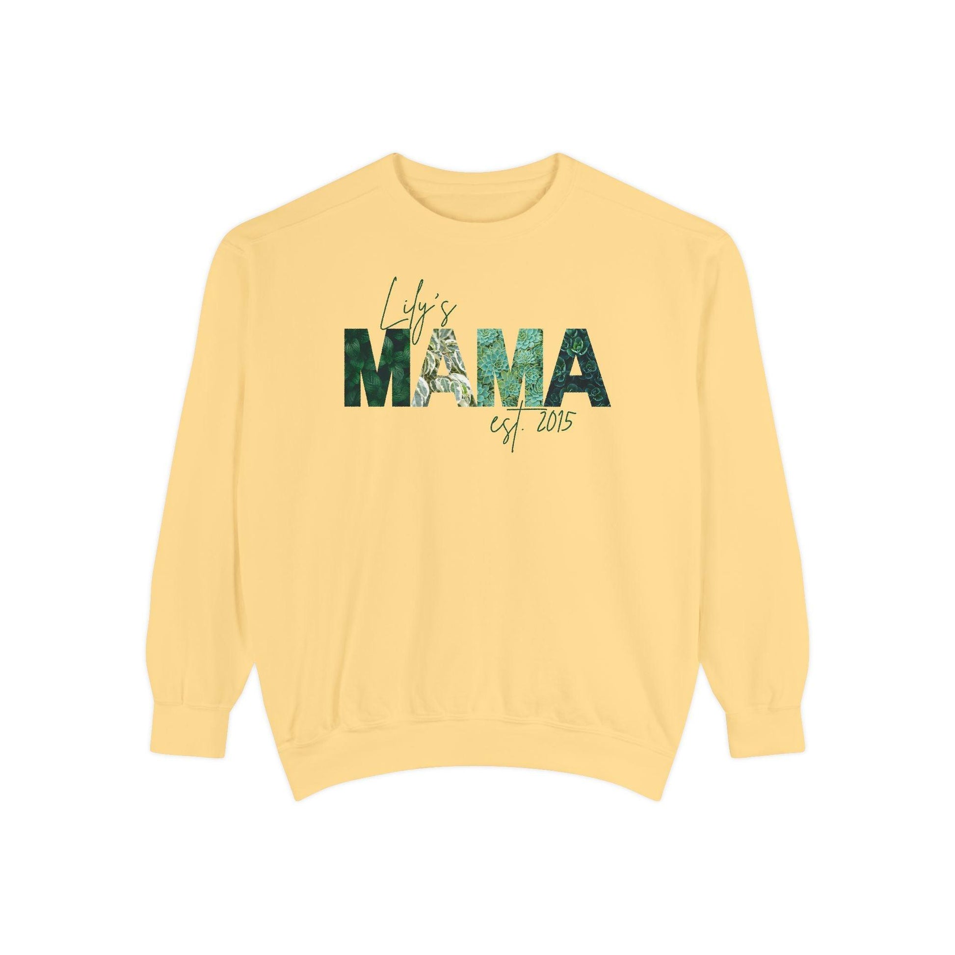 Customizable Comfort Colors Plant Mama Sweatshirt | Personalized Gift for Plant-Loving Moms - Joyful Moments Market