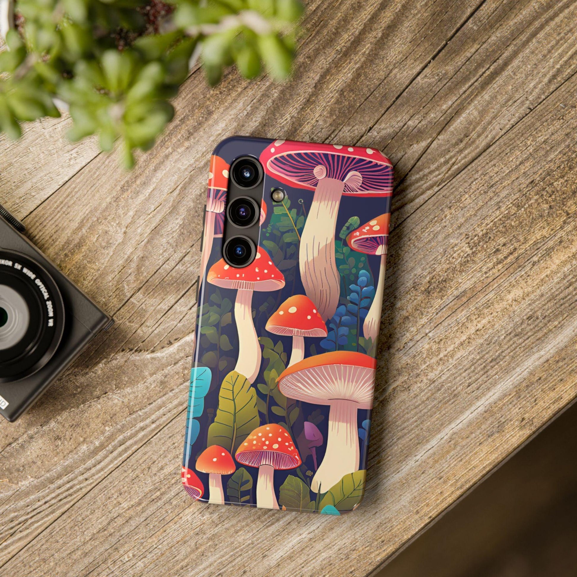 Funky Mushroom Phone Case | Retro Bold Design for iPhone & Samsung - Joyful Moments Market