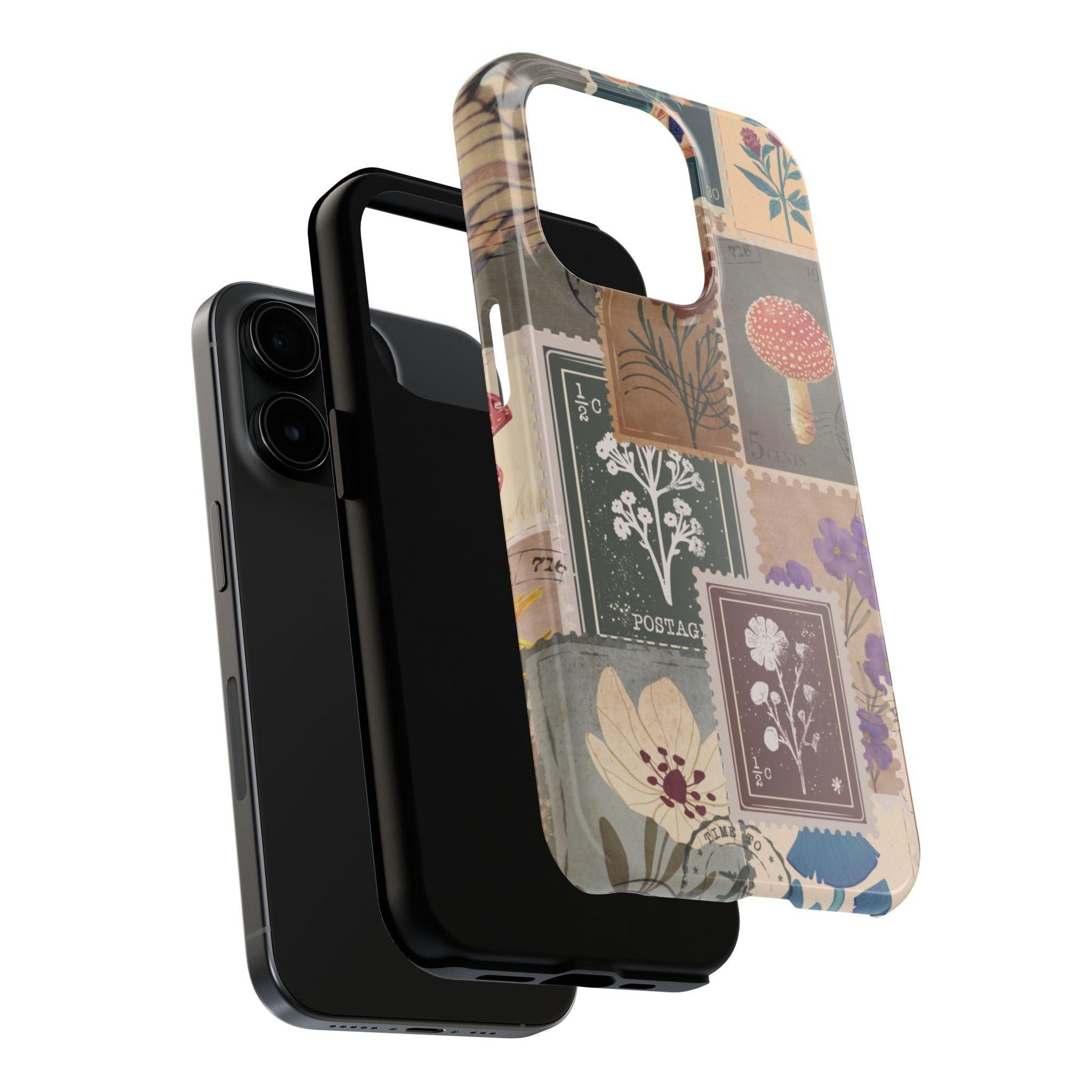 Antique Stamp Collage Phone Case | Vintage Travel Design for iPhone & Samsung - Joyful Moments Market