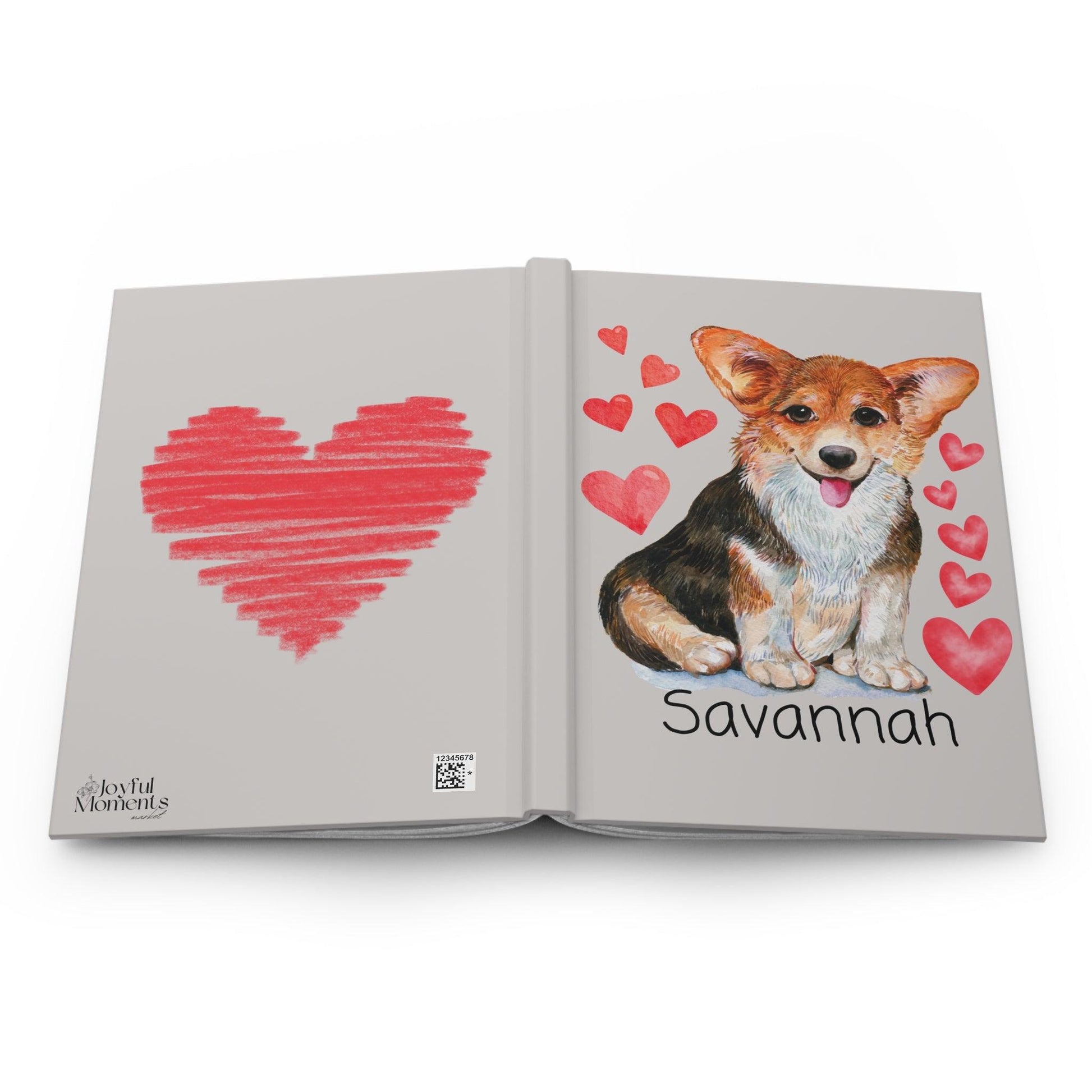 Personalized Corgi Journal | Adorable Dog Lover’s Notebook with Custom Name - Joyful Moments Market