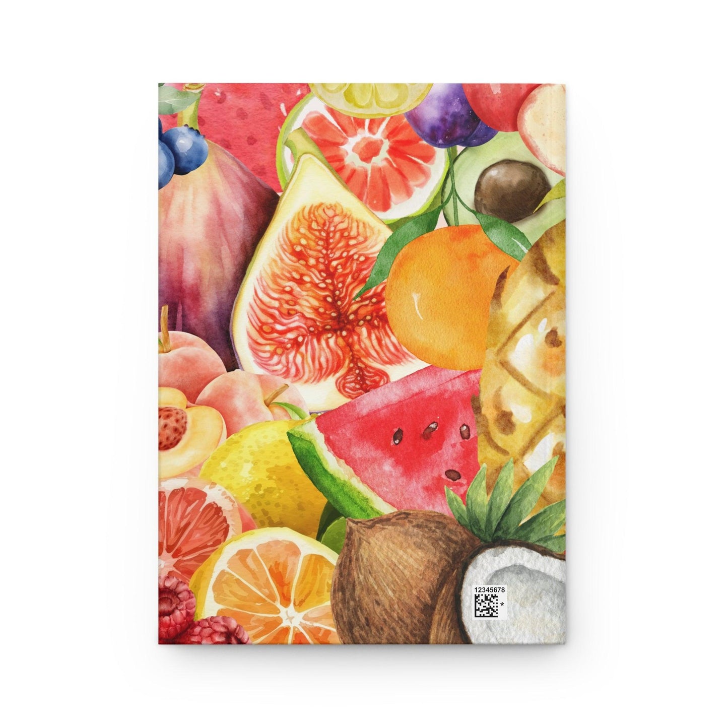 Personalized Watercolor Fruit Journal | Custom Hardcover for Wellness & Creativity - Joyful Moments Market