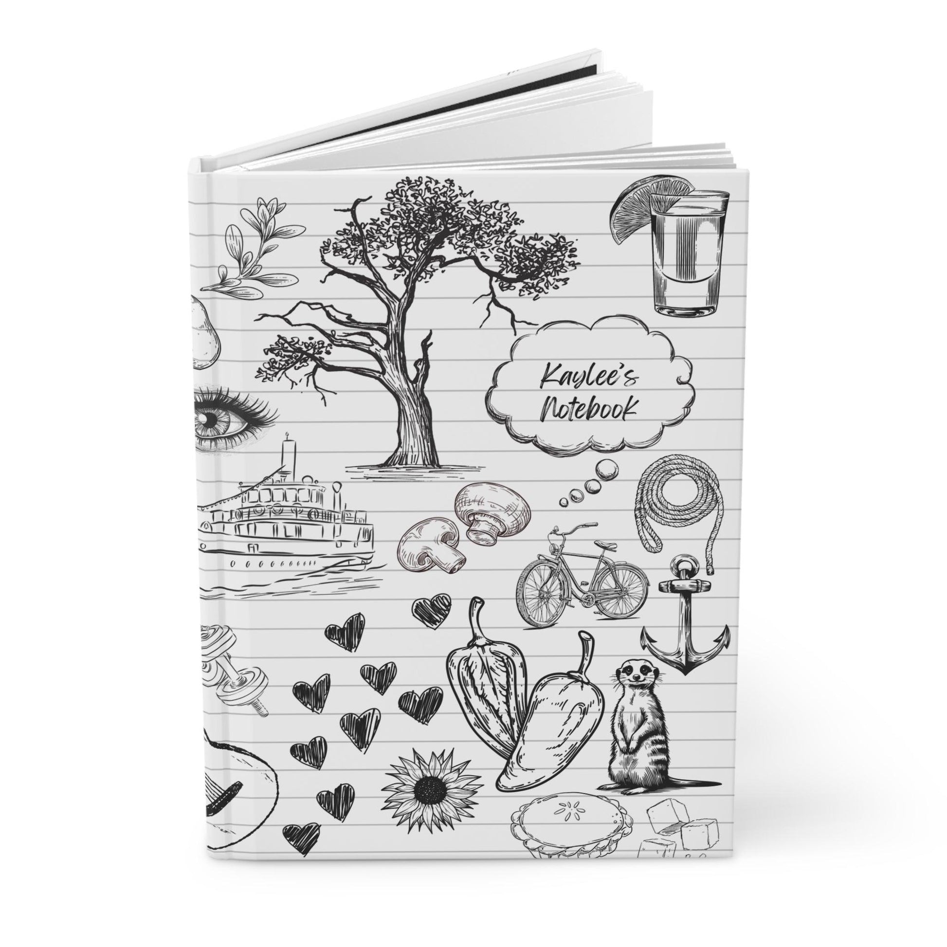 Personalized Sketch & Scribble Journal | Playful Doodle-Inspired Hardcover - Joyful Moments Market