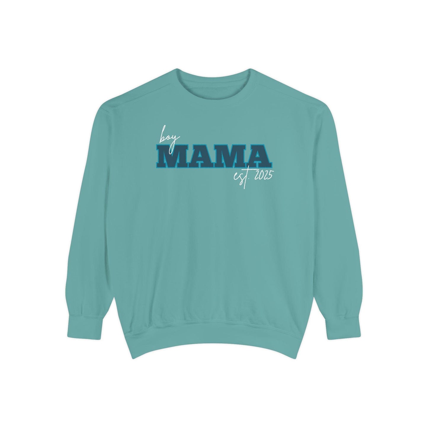 Customizable Comfort Colors Boy Mama Sweatshirt | Personalized Gift for Moms - Joyful Moments Market