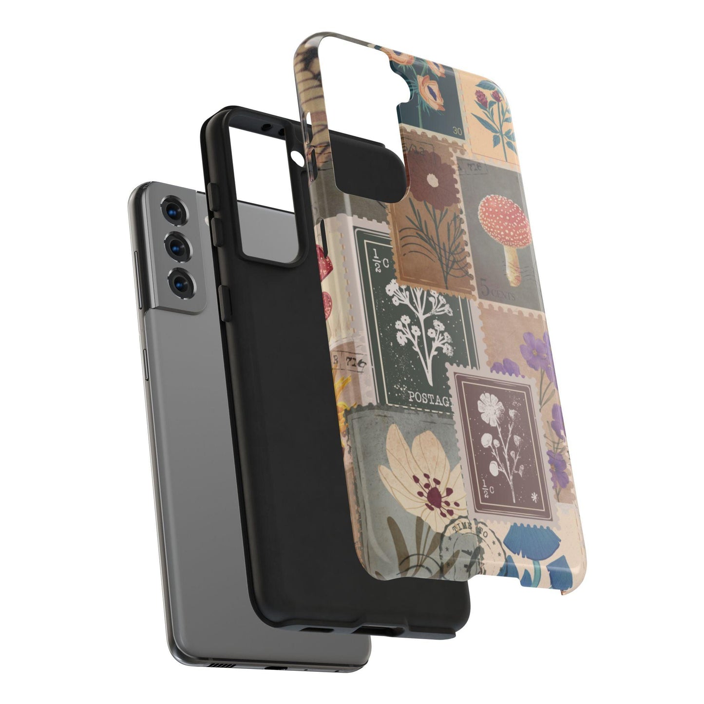 Antique Stamp Collage Phone Case | Vintage Travel Design for iPhone & Samsung - Joyful Moments Market