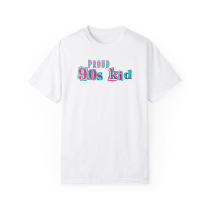 Proud 90s Kid Shirt | Vintage-Inspired Bold Pink & Blue Tee in Garment-Dyed Cotton - Joyful Moments Market