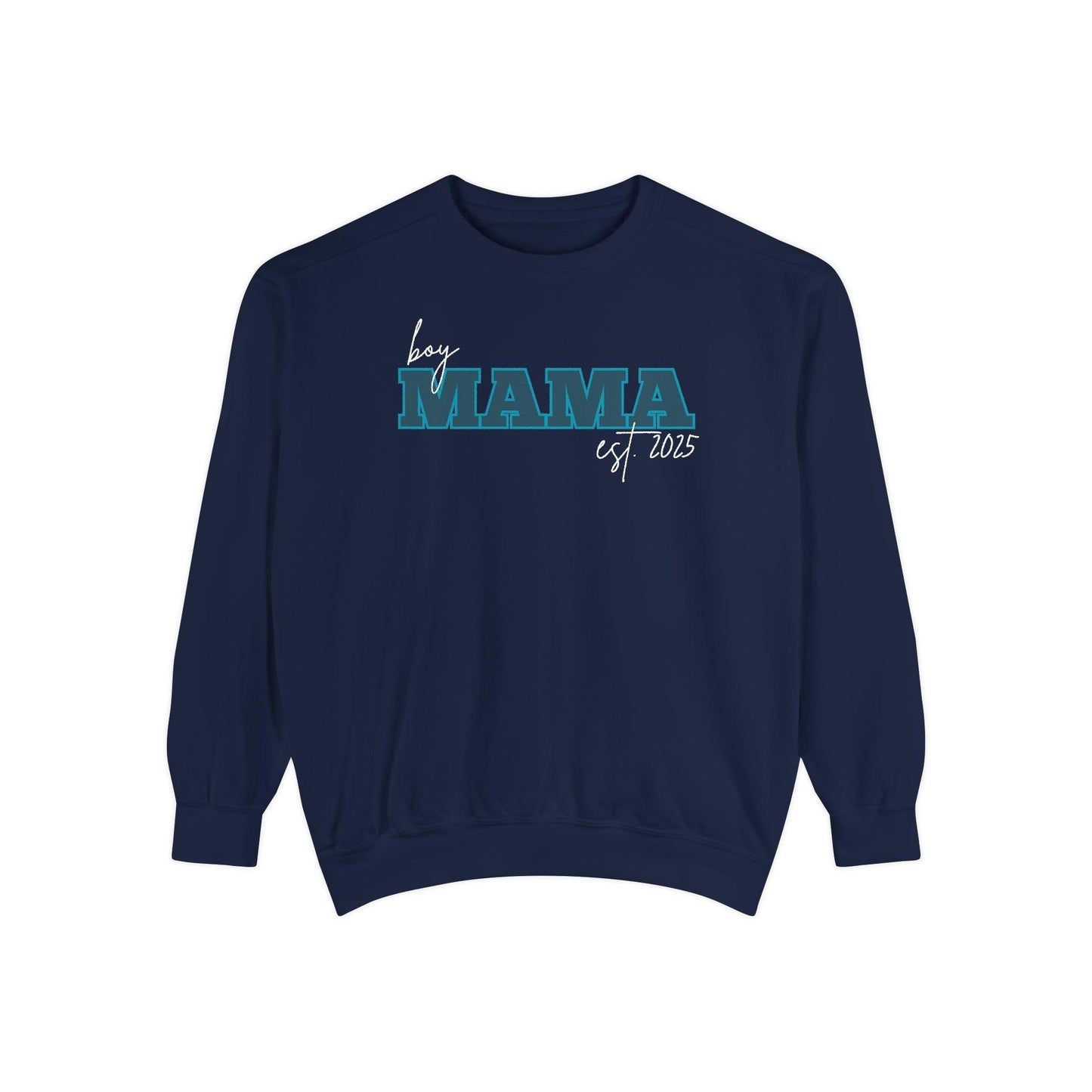 Customizable Comfort Colors Boy Mama Sweatshirt | Personalized Gift for Moms - Joyful Moments Market