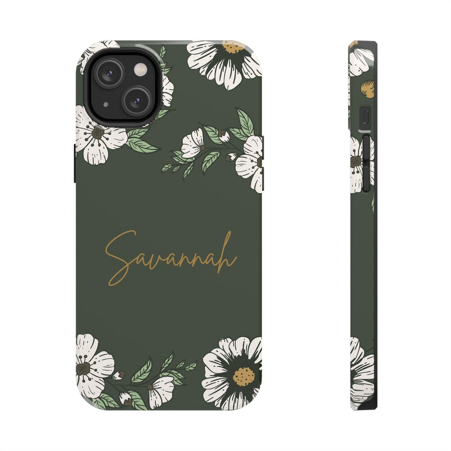 Personalized Floral Phone Case for iPhone and Samsung with Custom Name - Joyful Moments Market