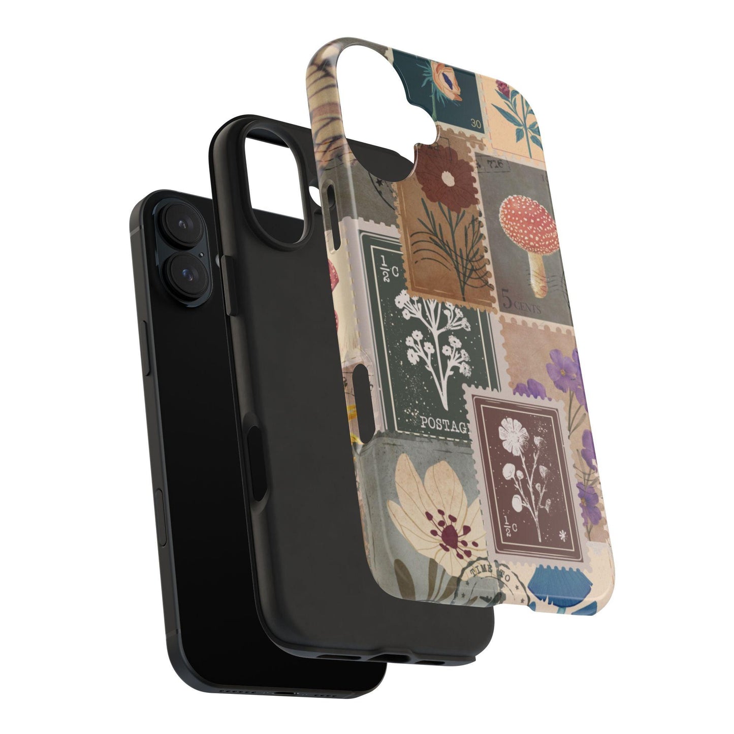 Antique Stamp Collage Phone Case | Vintage Travel Design for iPhone & Samsung - Joyful Moments Market