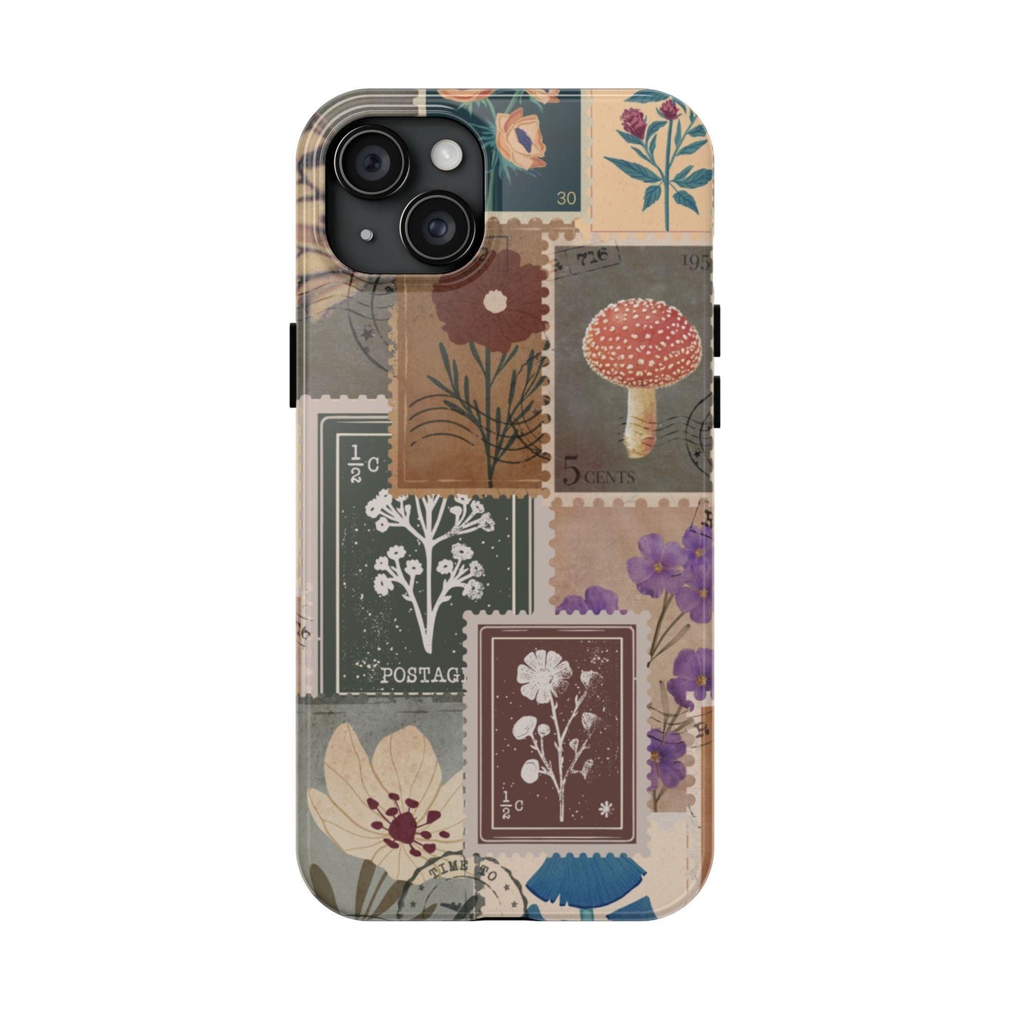 Antique Stamp Collage Phone Case | Vintage Travel Design for iPhone & Samsung - Joyful Moments Market