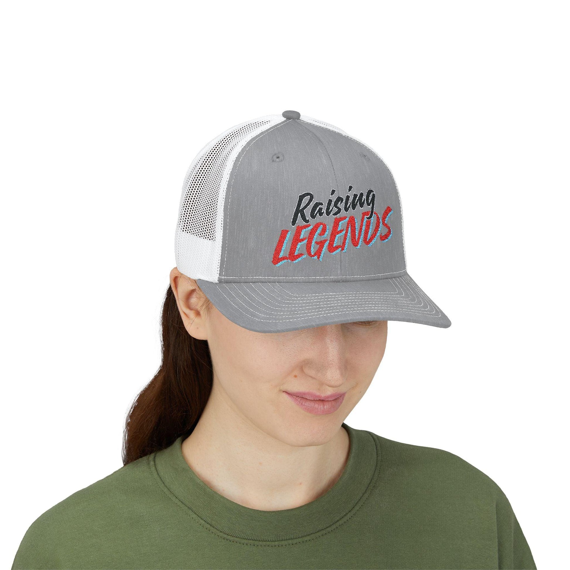 Raising Legends Hat | Embroidered Trucker Cap for Proud Parents and Everyday Heroes - Joyful Moments Market