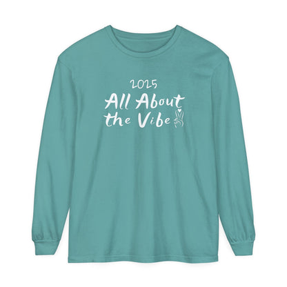 Comfort Colors Long Sleeve T-Shirt | Soft Garment-Dyed Cotton | Spread Peace, Love, and Good Vibes in Style for 2025 - Joyful Moments Market