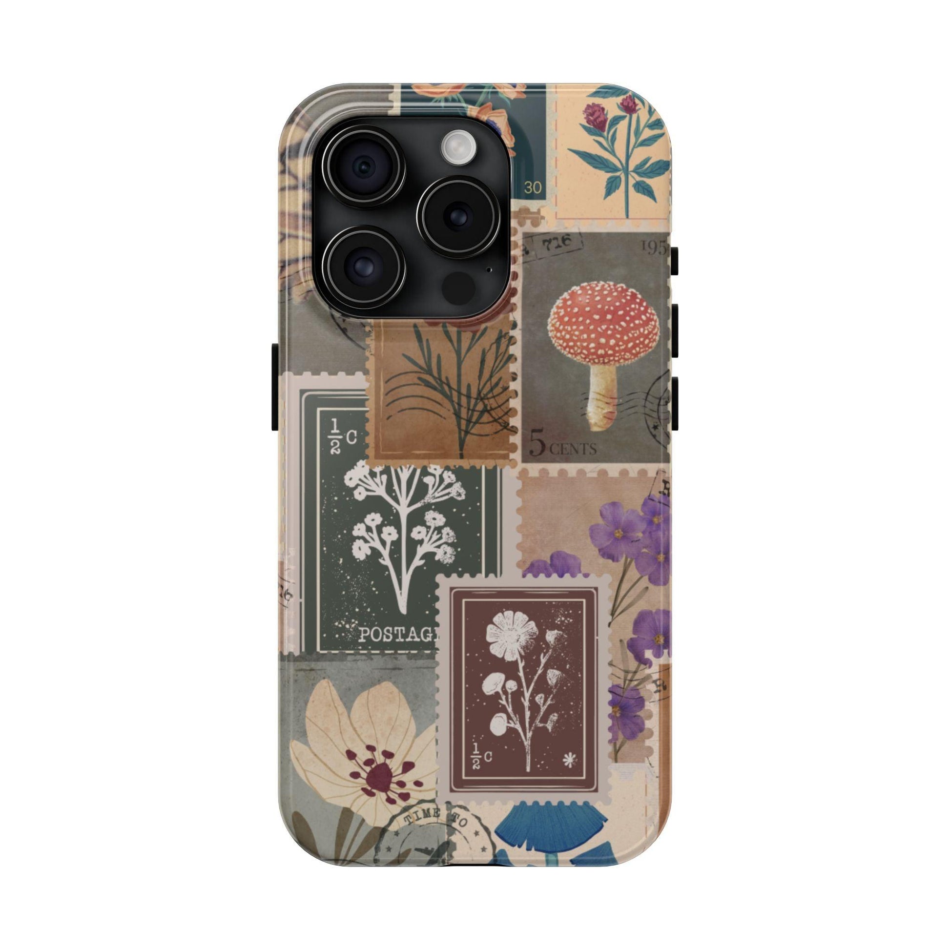 Antique Stamp Collage Phone Case | Vintage Travel Design for iPhone & Samsung - Joyful Moments Market