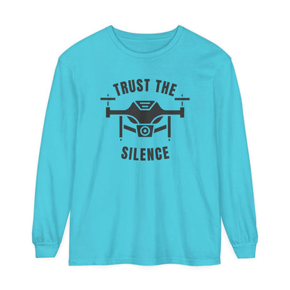 Comfort Colors Long Sleeve T-Shirt | Garment-Dyed Cotton & Witty Drone Design - Joyful Moments Market