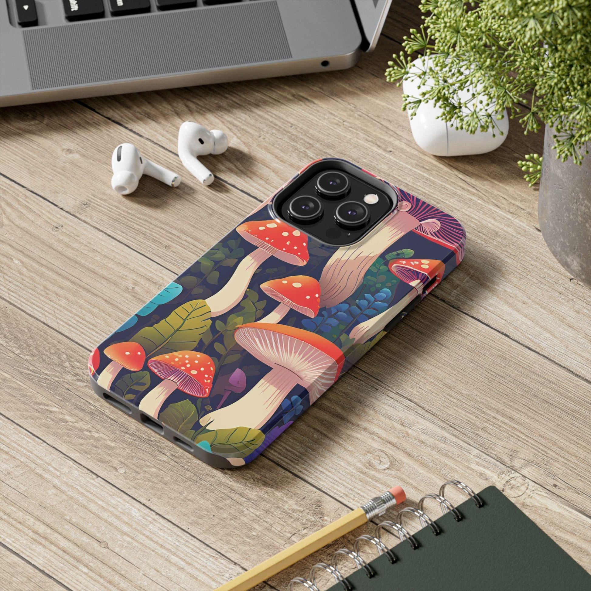 Funky Mushroom Phone Case | Retro Bold Design for iPhone & Samsung - Joyful Moments Market