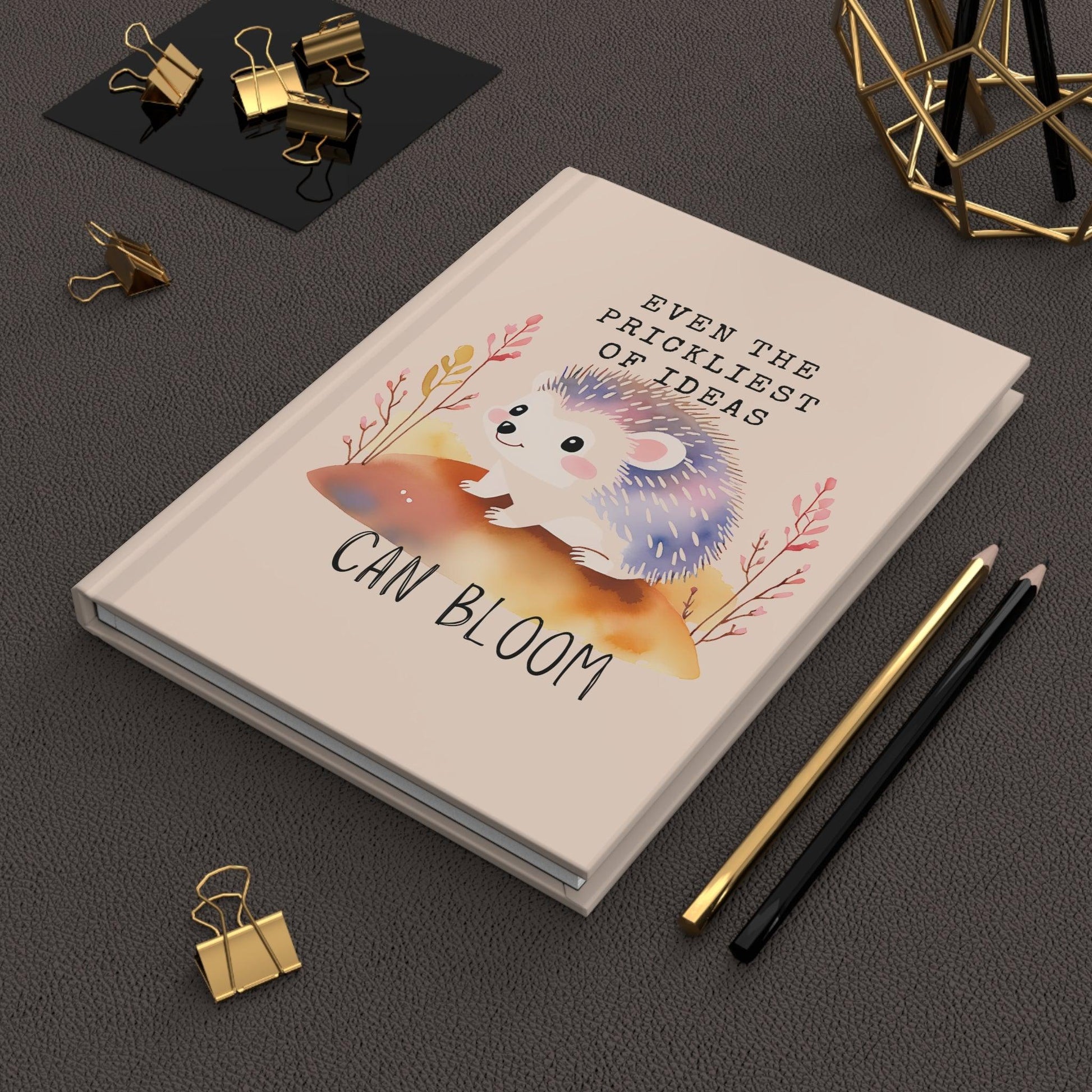 Hedgehog Journal | Cute Watercolor Hardcover Notebook for Writers and Creatives - Joyful Moments Market