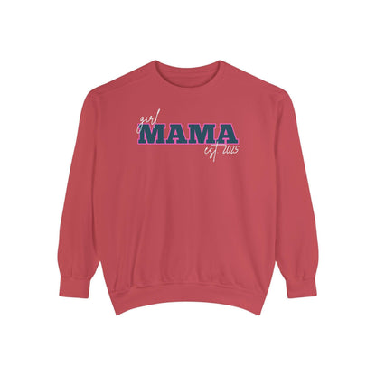 Customizable Comfort Colors Girl Mama Sweatshirt | Personalized Gift for Moms - Joyful Moments Market