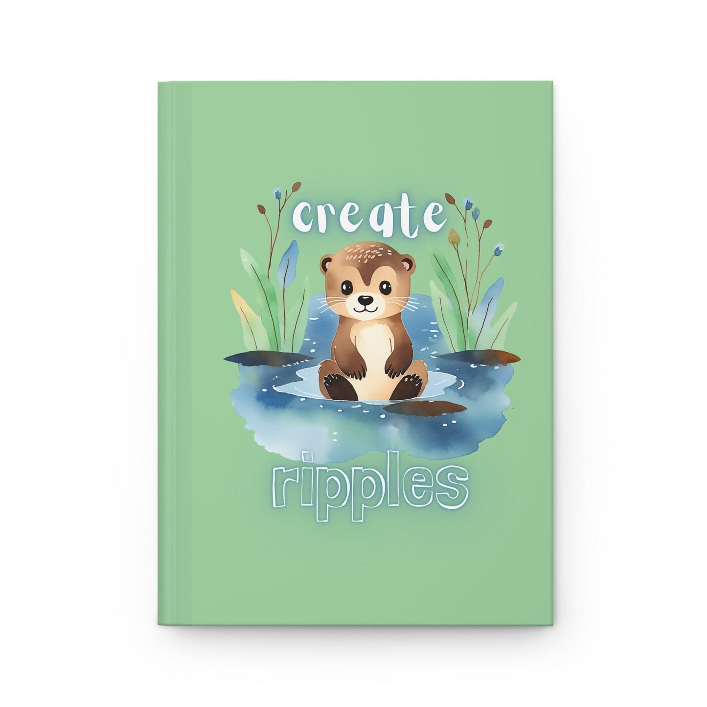 River Otter Journal | Sage Green Hardcover Notebook for Creativity and Goal-Setting - Joyful Moments Market