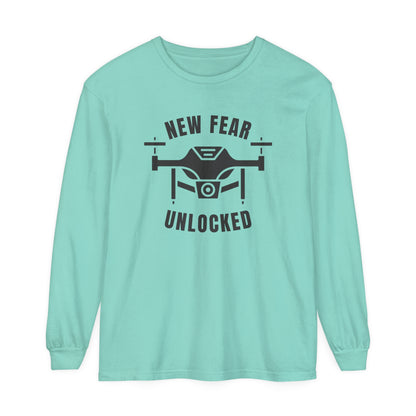 Comfort Colors Long Sleeve T-Shirt | Garment-Dyed Cotton & "New Fear Unlocked" Design - Joyful Moments Market