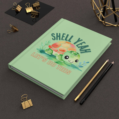 Shell Yeah Turtle Journal | Bright Green Hardcover for Goals and Inspiration - Joyful Moments Market