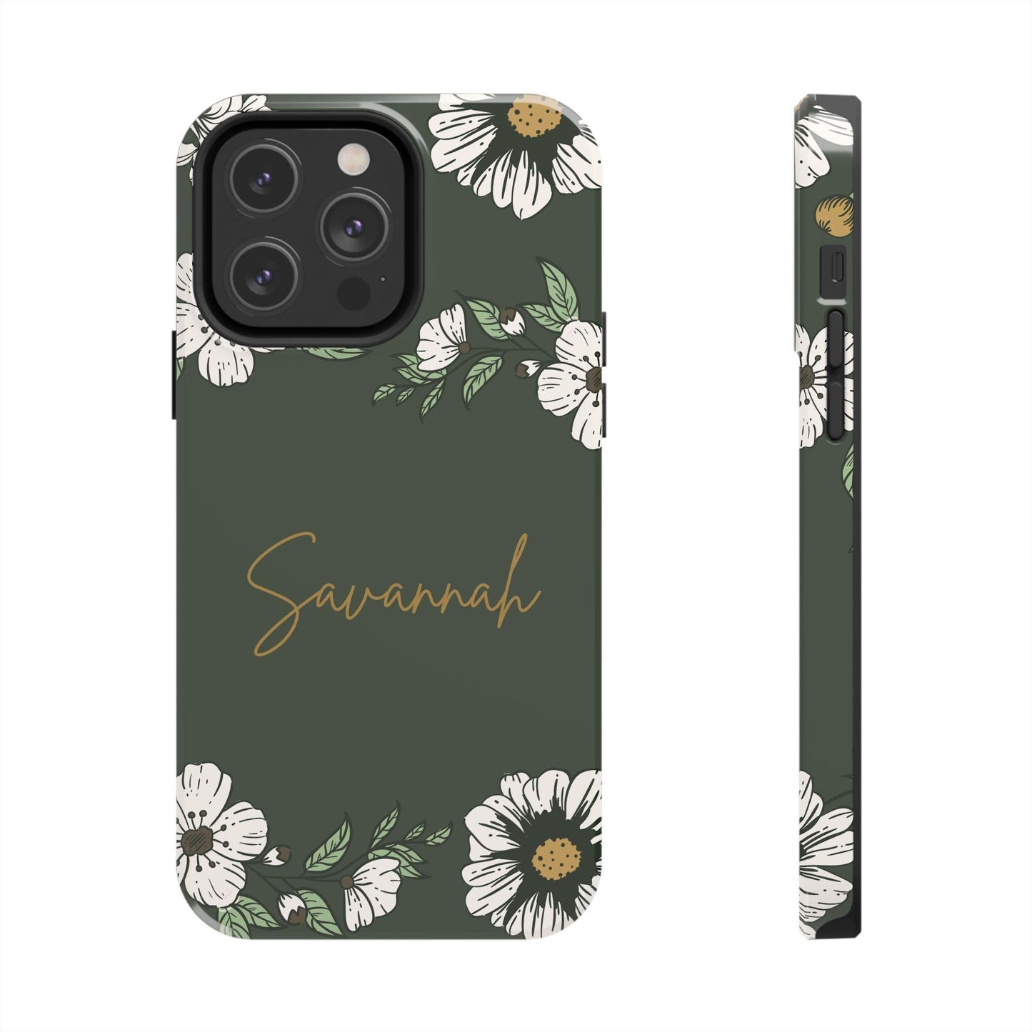 Personalized Floral Phone Case for iPhone and Samsung with Custom Name - Joyful Moments Market