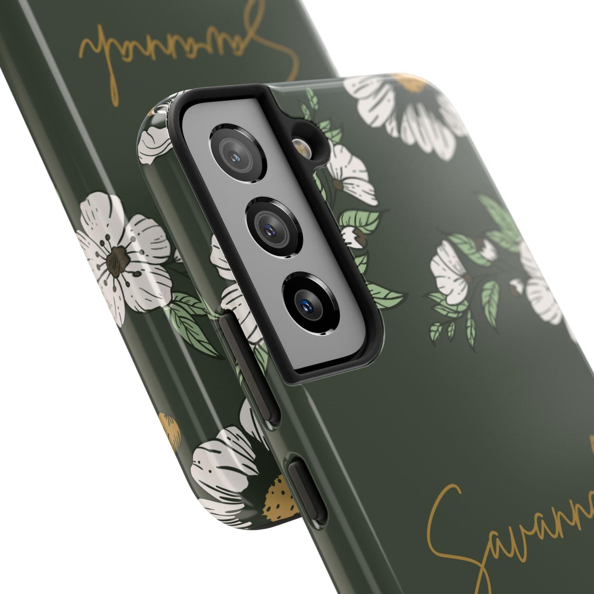 Personalized Floral Phone Case for iPhone and Samsung with Custom Name - Joyful Moments Market