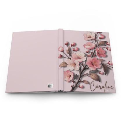 Personalized Light Pink Floral Journal | Elegant Hardcover with Custom Name - Joyful Moments Market