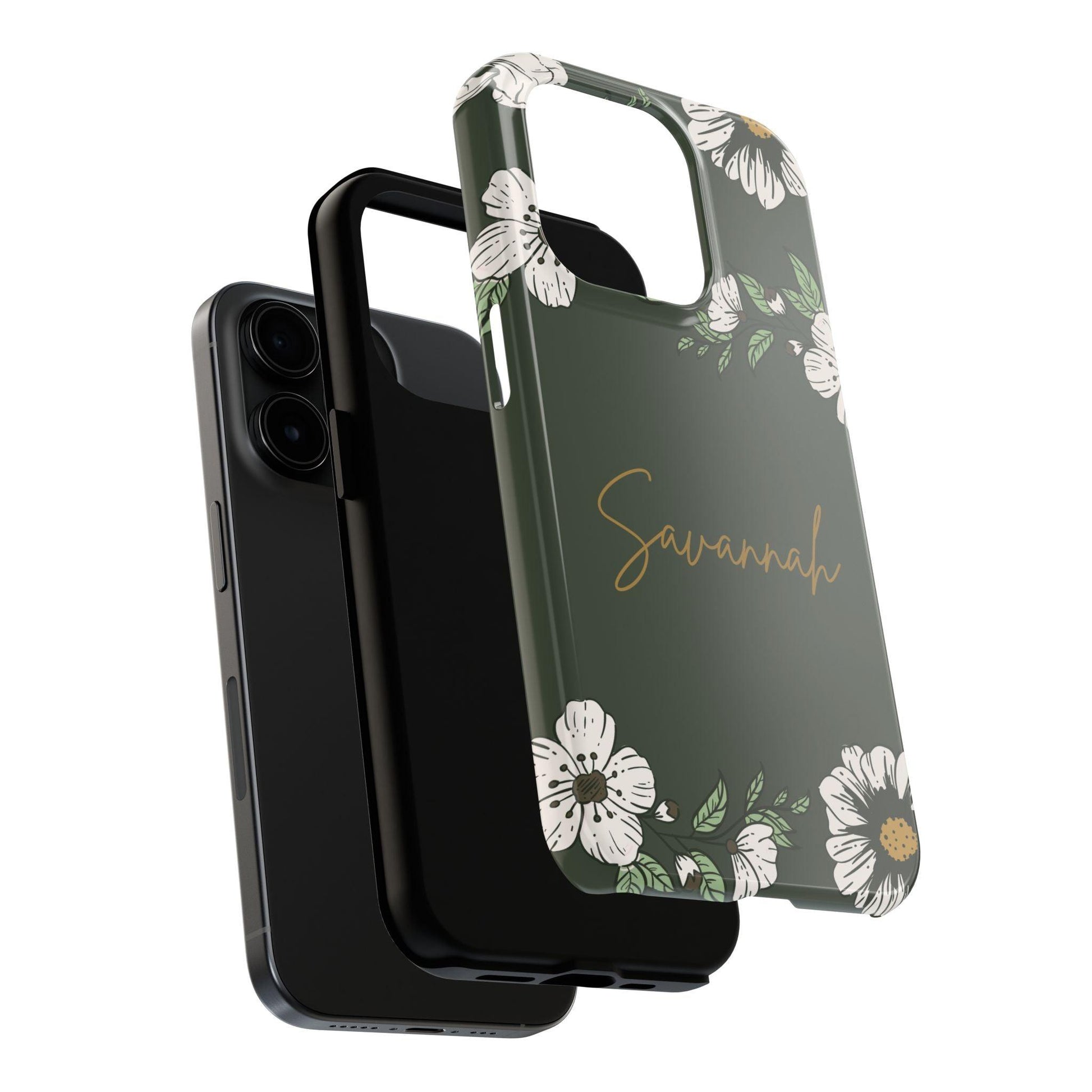 Personalized Floral Phone Case for iPhone and Samsung with Custom Name - Joyful Moments Market