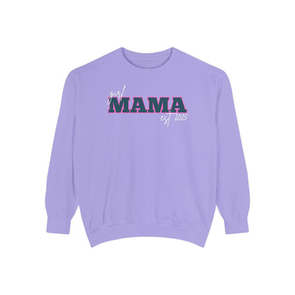 Customizable Comfort Colors Girl Mama Sweatshirt | Personalized Gift for Moms - Joyful Moments Market