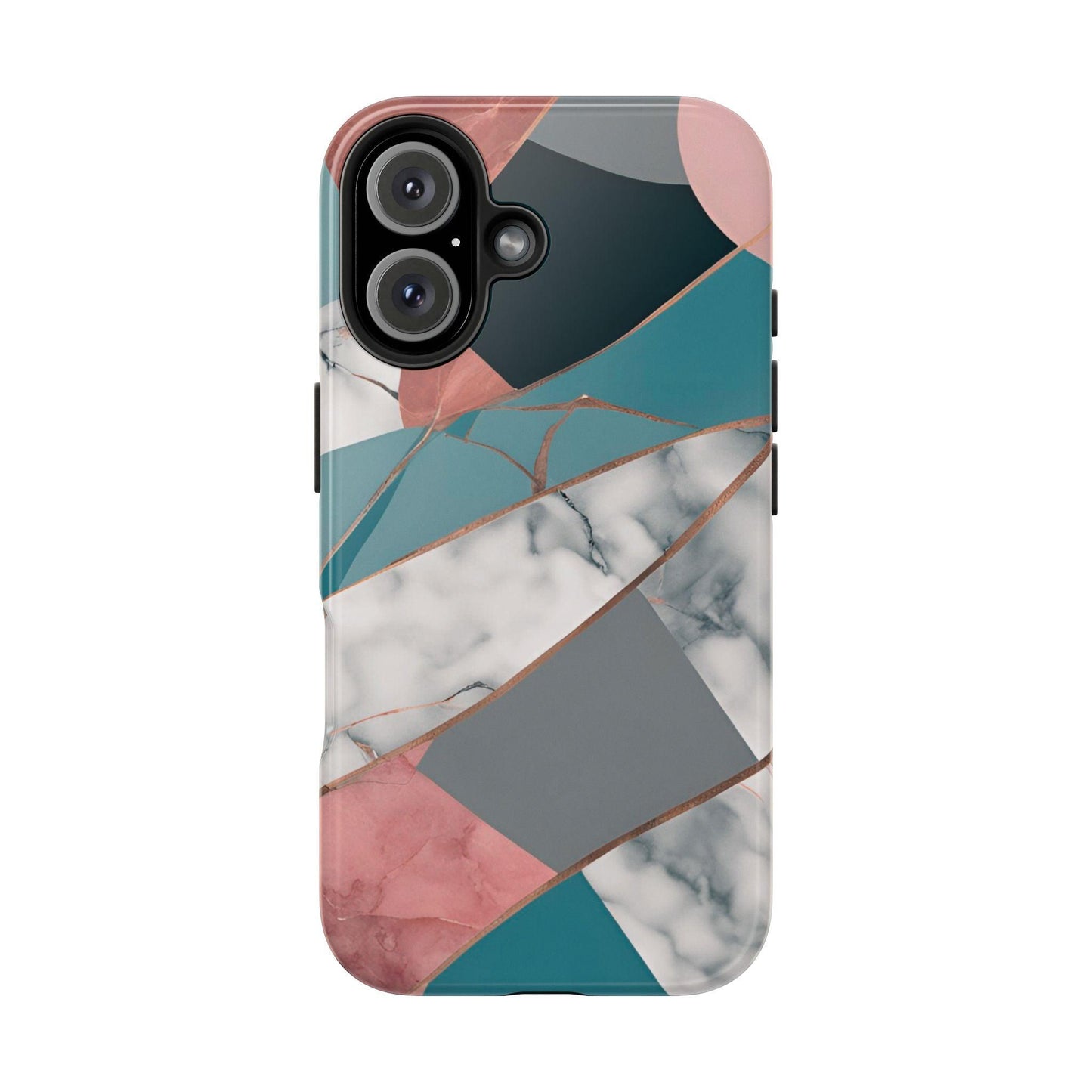 Marble Teal & Pink Phone Case | Funky Modern Design for iPhone & Samsung - Joyful Moments Market