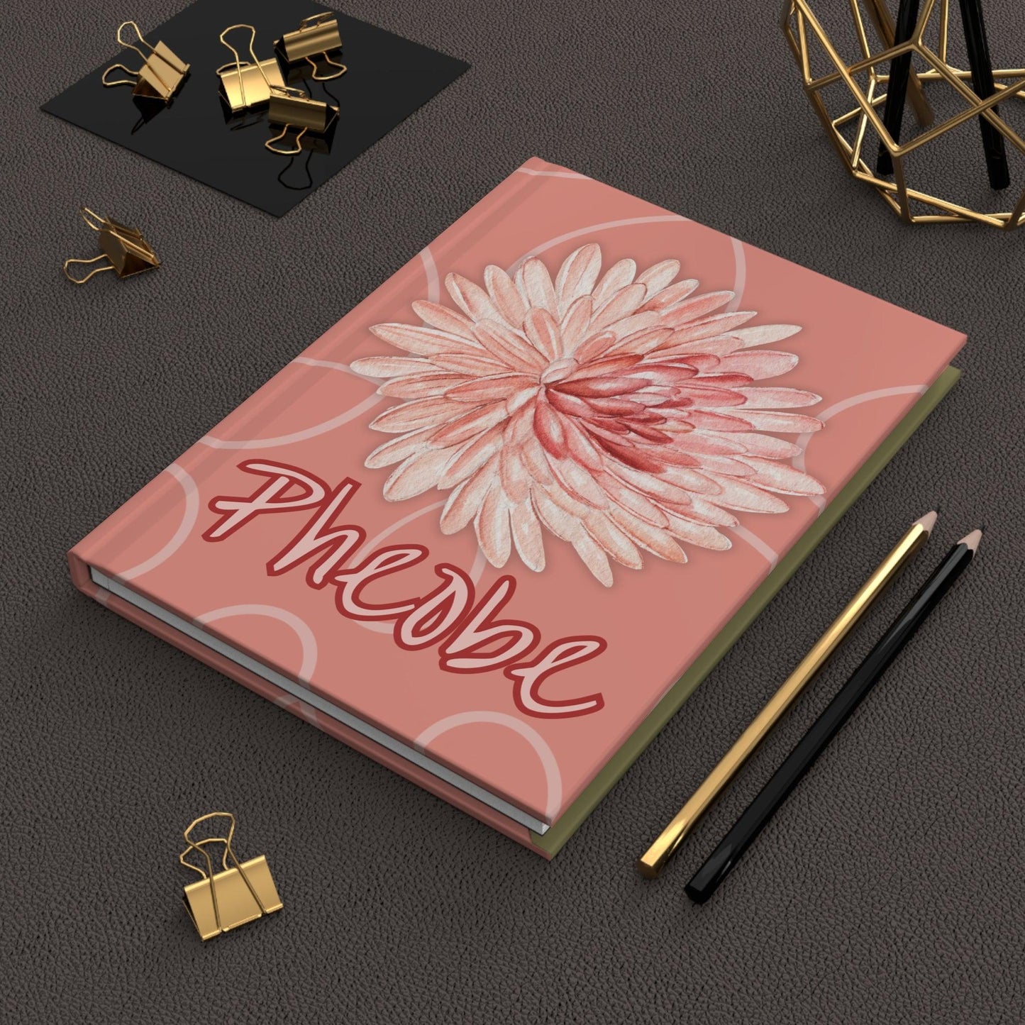 Personalized Dahlia Journal | Elegant Floral Hardcover Notebook - Joyful Moments Market