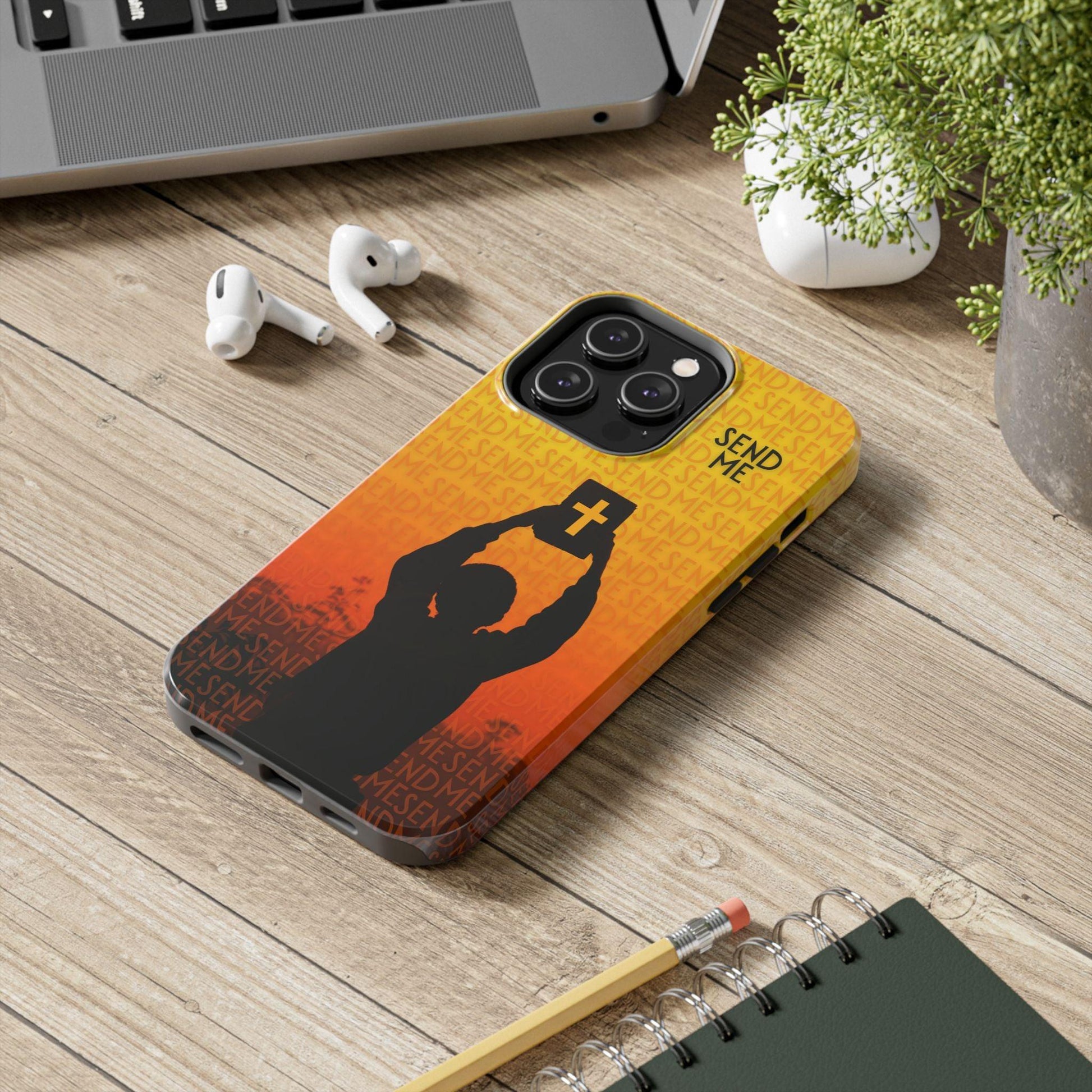 Send Me - Missionary Theme Phone Case with Sunset Gradient Background - Joyful Moments Market