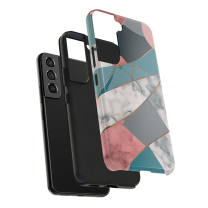 Marble Teal & Pink Phone Case | Funky Modern Design for iPhone & Samsung - Joyful Moments Market